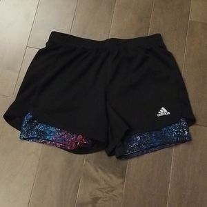 Adidas girls black shorts